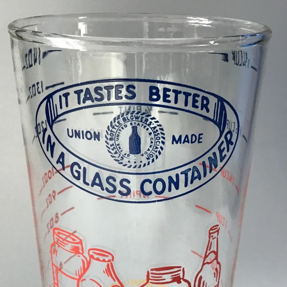 Vintage Libbey Union Made Measuring Glass Cocktail Mixing Barware